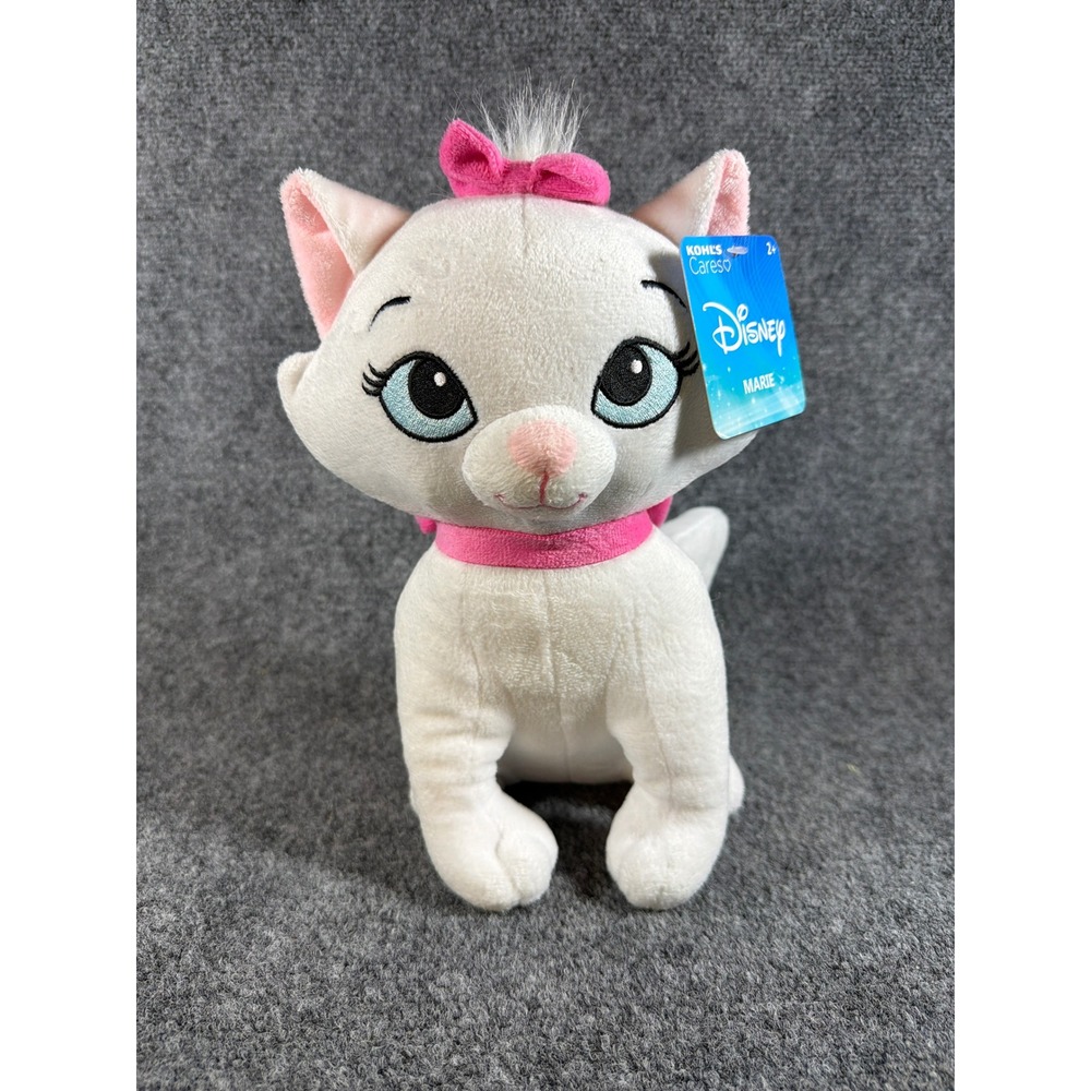 Disney Kohl's Cares Marie Aristocats White Kitten Plush Just Play 9 Inch NWT